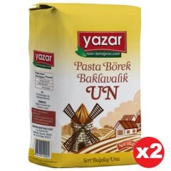 Yazar Pastalık Böreklik Baklavalık Çok Amaçlı Un 2 Kg x 2 Paket