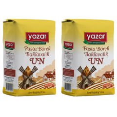 Yazar Pastalık Böreklik Baklavalık Çok Amaçlı Un 2 Kg x 2 Paket