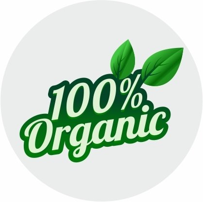 %100 Organic Etiketi 1 Paket 500 Adet