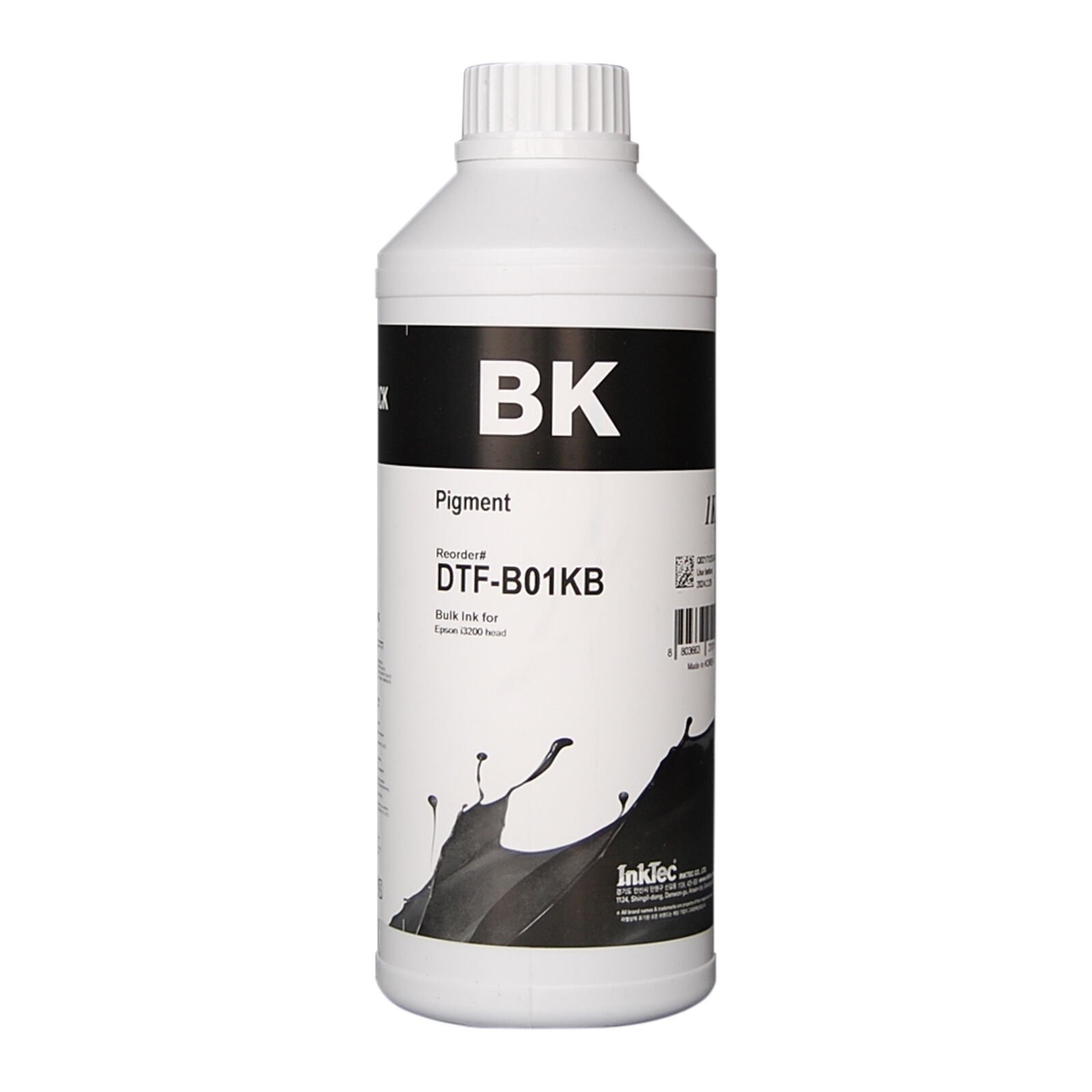 InkTec DTF Mürekkep Siyah Epson Uyumlu DTF-B01KB - 1 kg