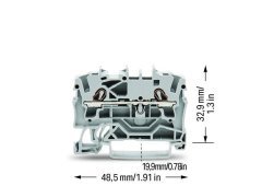 2002-1201 2,5mm² Gri Ray Klemens ( 100 Adet )