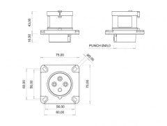 CEE Norm 4x16A Makine Fişi