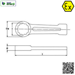 Kıvılcım Çıkarmaz Ex-Proof 1-3/8 ( Inch ) Yıldız Çakma Anahtar