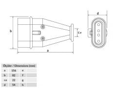 Yassı Düz Fiş 25/40A