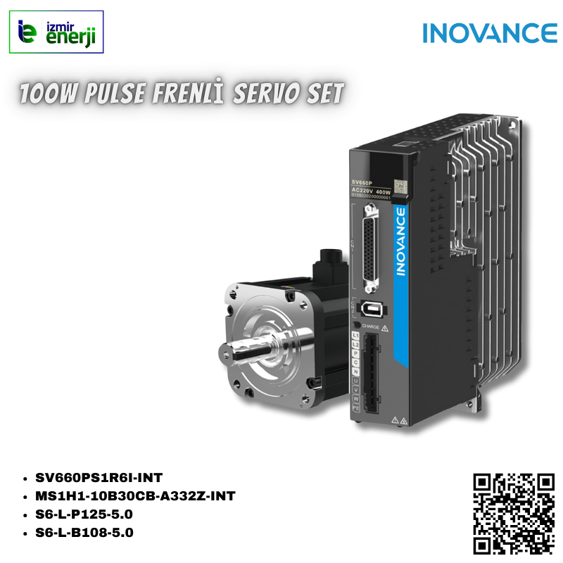 INOVANCE 100W Pulse 5mt Kablolu FRENLİ Servo Set