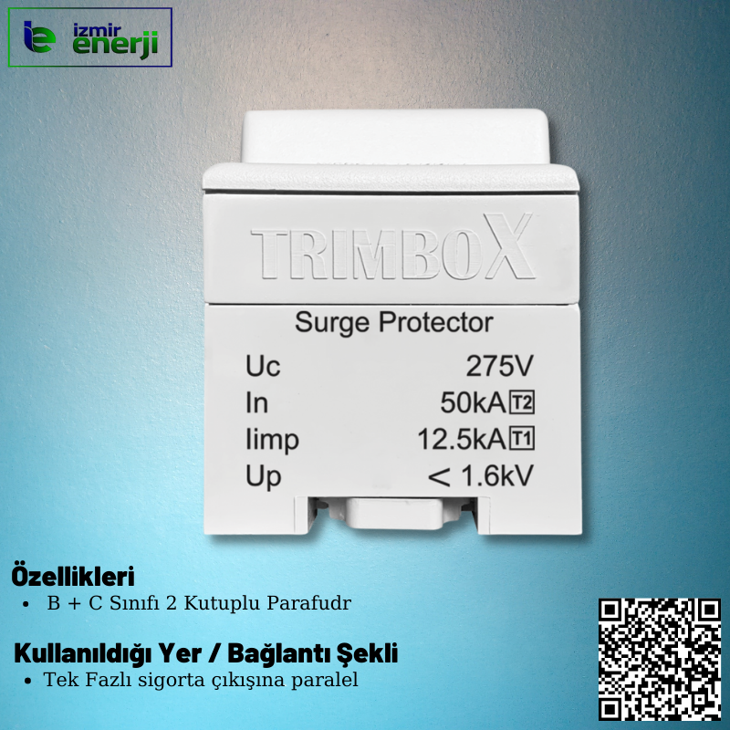 YM1T1T2 B + C Sınıf 2 Kutuplu Parafudr