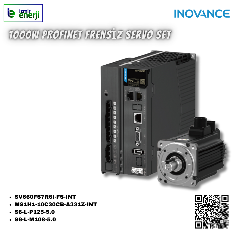 INOVANCE 1000W Profinet 5mt Kablolu Frensiz Servo Set