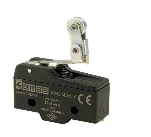 EMAS Metal Kollu Makaralı 1CO MN1 Serisi Plastik Mini Switch