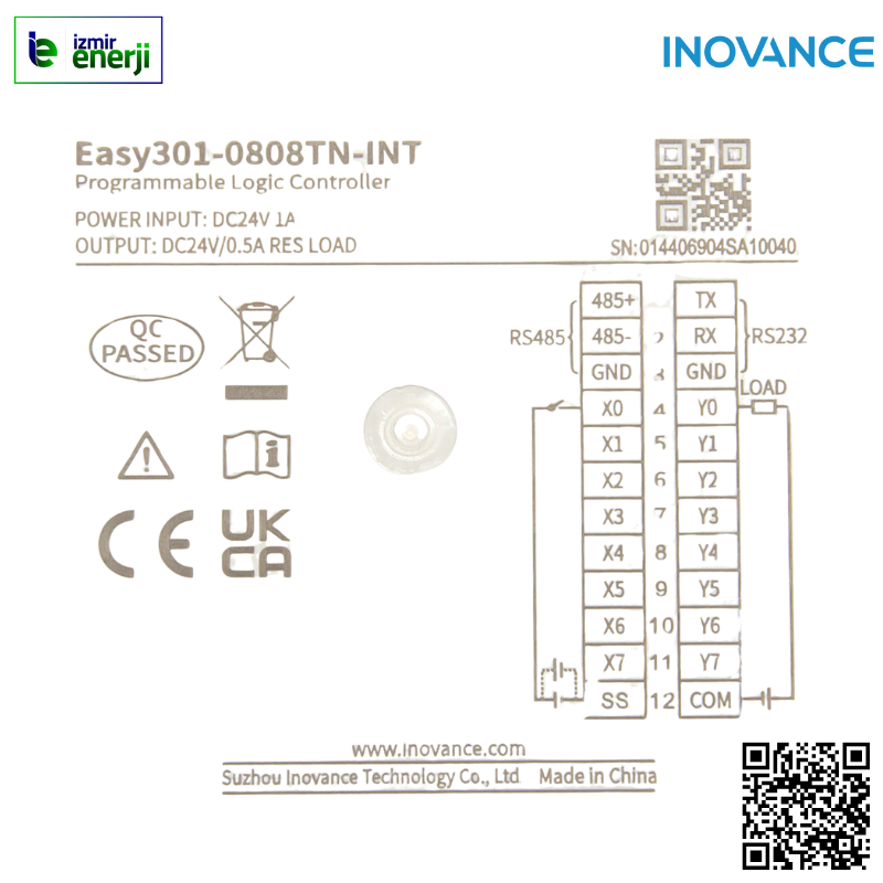 Easy301-0808TN Ultra Kompact CPU, 1x RS232, 1x RS485, Modbus-RTU/ASC (16 Slave)