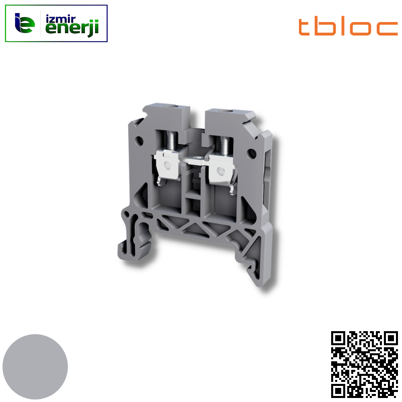 TBL 2,5 - 2,5mm² Gray Rail Terminal Block