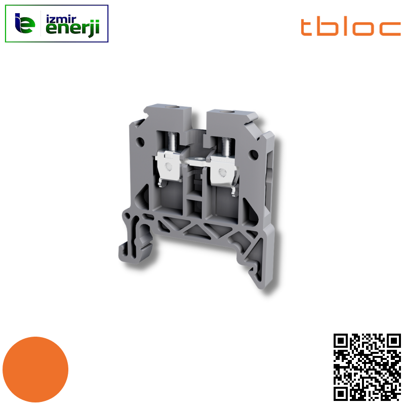 TBL 2,5 - 2,5mm² Orange Rail Terminal Block