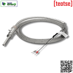 Bayonet Type PT100 Immersion Length 30mm Thermocouple with 1m Cable