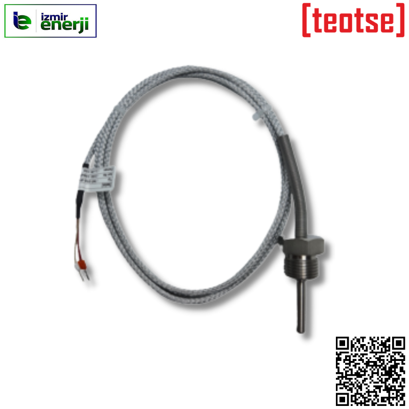 Sleeve Type PT100 Immersion Length 100mm 2mt Cable Thermocouple