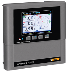 VARkombi-12-PC-TFT AG  Kompanzasyonu ve   Dengesiz Yüklü İşletmeler için SVC uyumlu Reaktif Güç Kontrol Rölesi