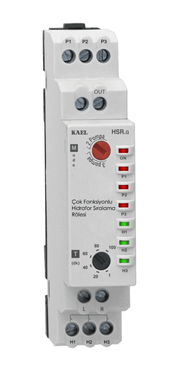 HSR.G Çok Fonksiyonlu Hidrafor Sıralama Rölesi Gecikme Ayarlı 85 -265 Vac/dc