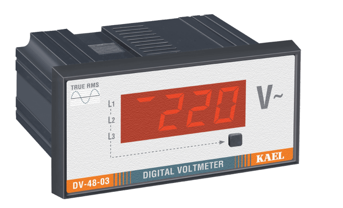 DV-48-03D Seçilebilir 3 Fazlı AC Voltmetre