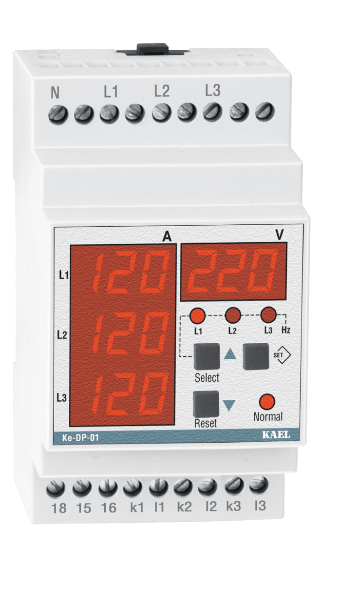 ke-DP-01 3 Faz Gerilim ve Akım Koruma Rölesi X/5 A