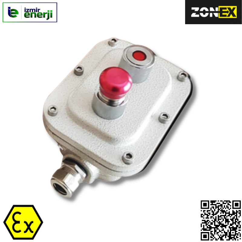 Exproof  Zone 1 Buton Kutusu  ( Acil Stop - Sinyal Lambası )