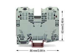 285-135 6-35mm² Tek giriş, tek çıkış, gri, 125A