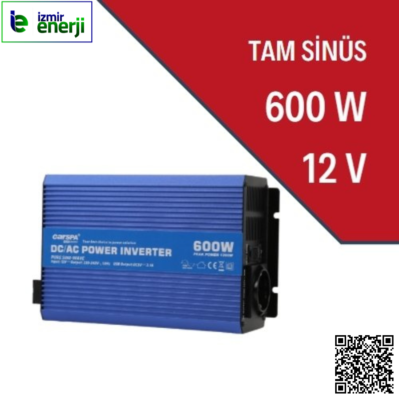 600W-12V TAM SİNÜS İNVERTER