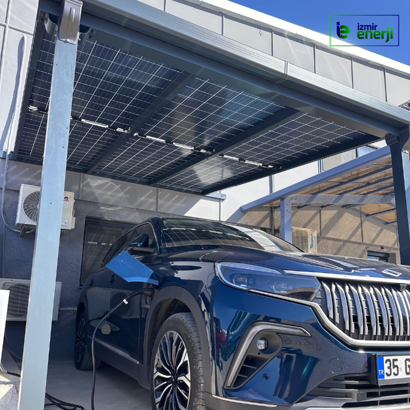2 Araçlık Solar Otopark 4kw ( Duvara Monte )