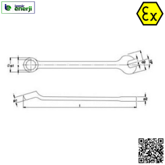 Kıvılcım Çıkarmaz 13 mm Ex-Proof Kombine Anahtar