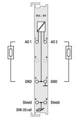 750-550 2-channel analog output; 0 ... 10 VDC; Light grey