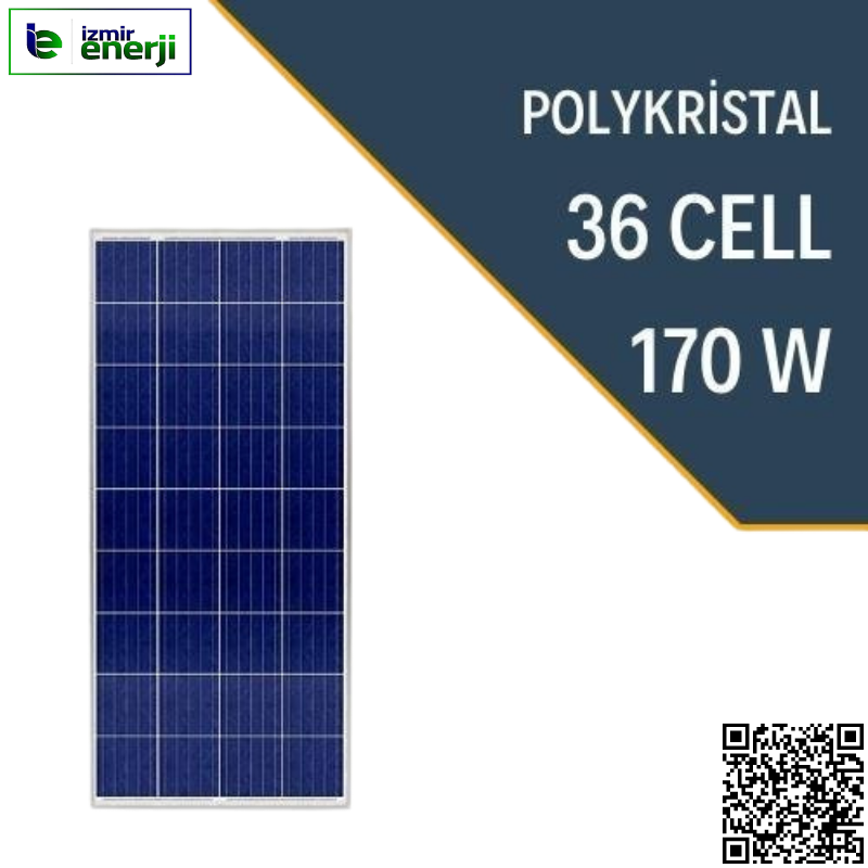 170W POLYKRİSTAL Güneş Paneli