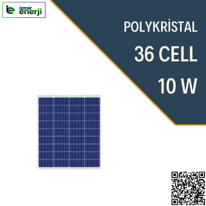 10W POLYKRİSTAL Güneş Paneli