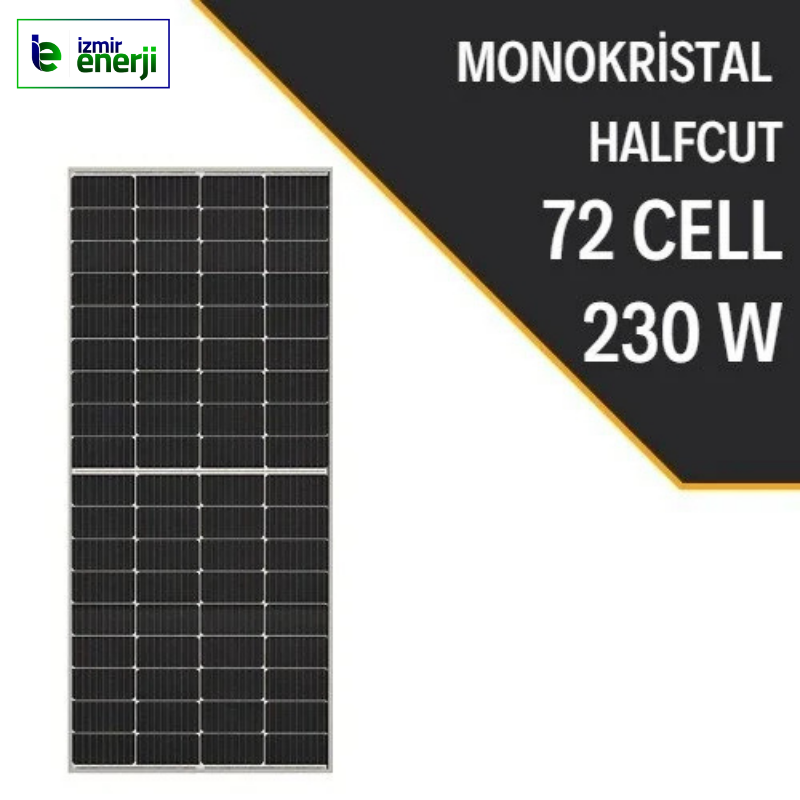 230W Half Cut Monokristal Güneş Paneli