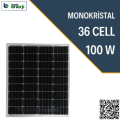 100W MONOKRİSTAL Güneş Paneli