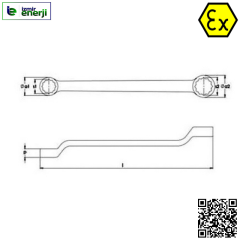 Kıvılcım Çıkarmaz 12 x 13 mm Ex-Proof Yıldız İki Ağız Anahtar