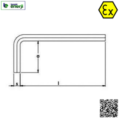 Non-Sparking 32 mm Ex-Proof Allen Key (Hexagonal)