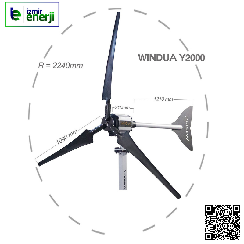 Y2000 (2 KW) Yatay Eksenli Rüzgar Türbini
