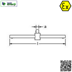 Non-Sparking 1 Inch 535mm Ex-Proof T Arm