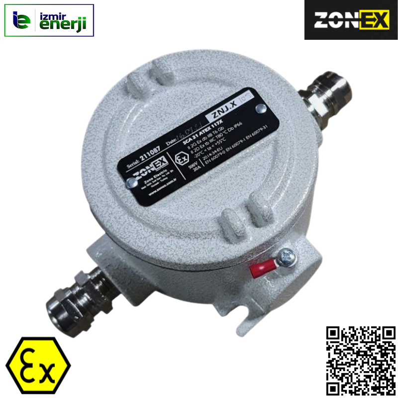 Exproof Junction Box 2 Input 105mm Zone 1 - 3/4 Input