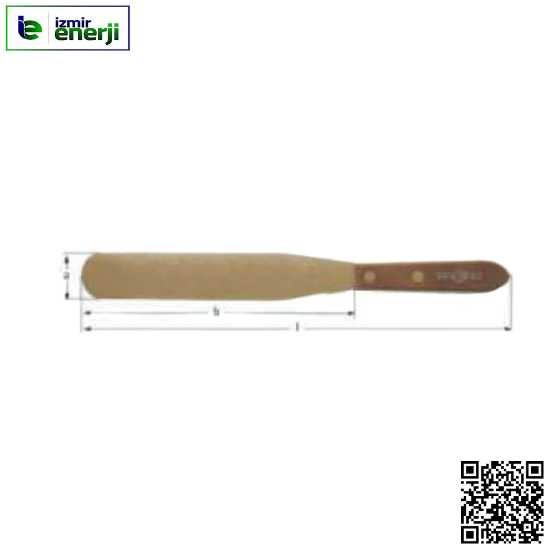 Kıvılcım Çıkarmaz Ex-Proof 25 x 145mm / 260mm Geniş Bıçak Spatula