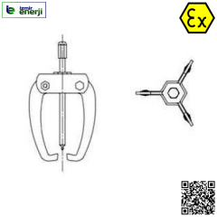 Kıvılcım Çıkarmaz Ex-Proof 08 x 08mm  Üç Ayak Çektirme