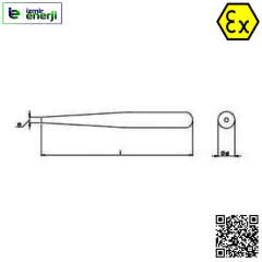 Kıvılcım Çıkarmaz Ex-Proof 5 x 13mm L:125mm Zımba