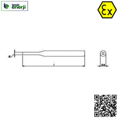 Kıvılcım Çıkarmaz Ex-Proof 2 x 8mm L:110mm Düz Pim Zımba