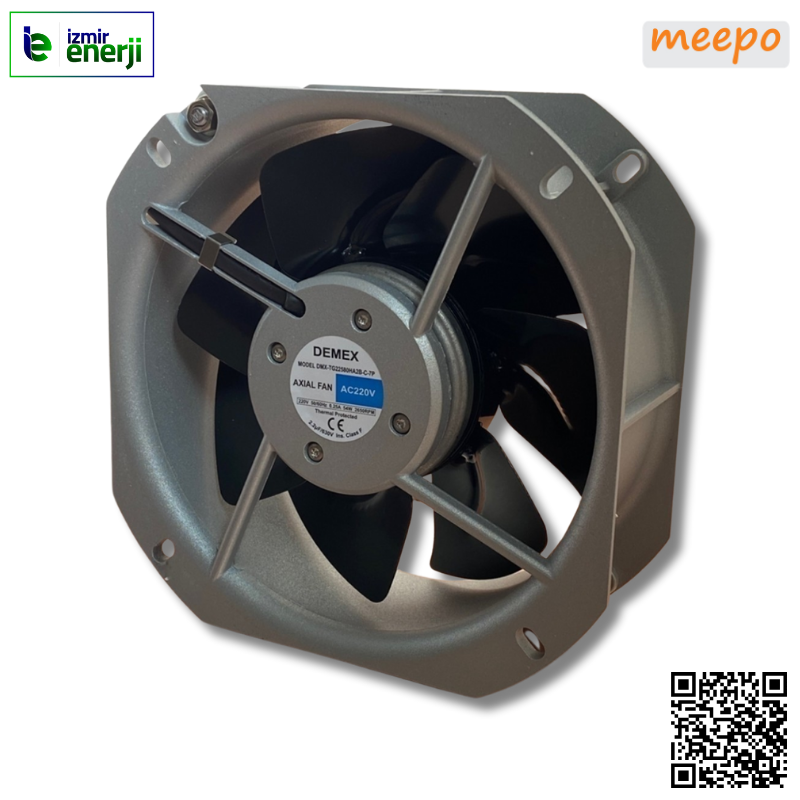 Demex Fan 225X80 Mtl Bb 220 Kablolu