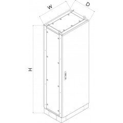 Standing Type Sheet Metal Panel W700 x H2000 x D500 mm