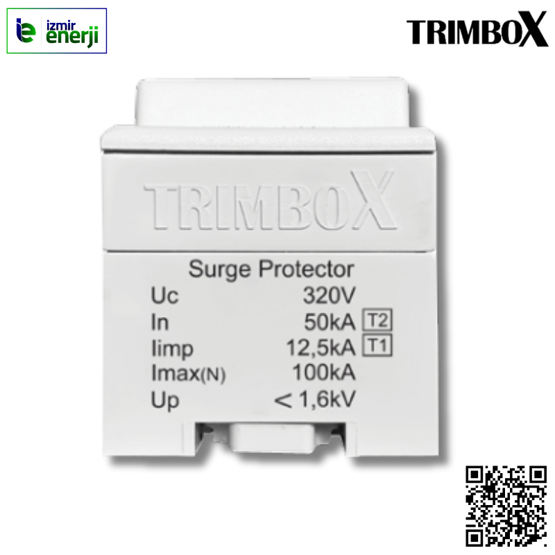 Trimbox B+C Sınıfı 2 Kutuplu Parafudr (100kA)