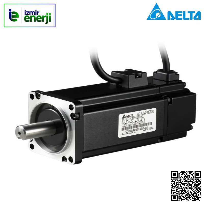 ECMA Serisi 17 Bit 3000rpm Frenli 1.27 Nm, 60mm flanş, 14mm şaft  Servo Motor