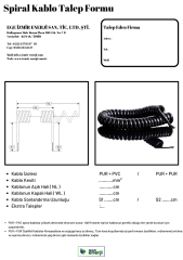 Spiral Kablo 4 x 1,5mm² ( Renk Turuncu )