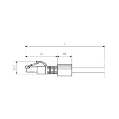 Cat. 6 Crossover Patch kablo Gri 10mt Hazır Kablo