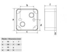 Plastic Junction Box (95x95x60)