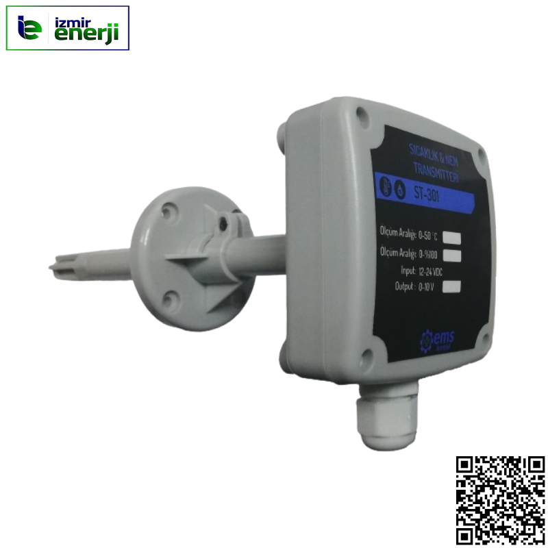 ST 241 SICAKLIK NEM TRANSMİTTERİ 4-20mA , 0-100% ve -40 +80° , 12-24V DC