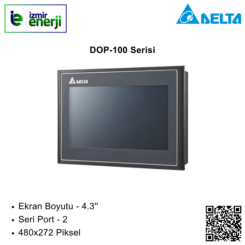 DOP-103BQ 4.3'' 2 Port 480x272 Piksel HMI Ekran