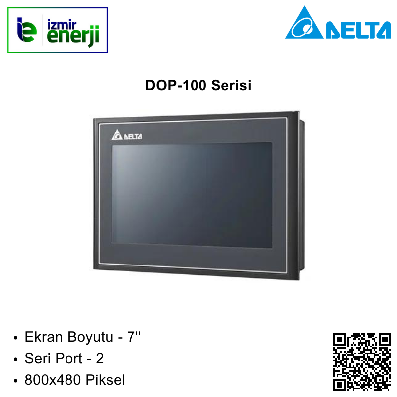 DOP-107EG 7'' 2 Port 800x480 Piksel HMI Ekran
